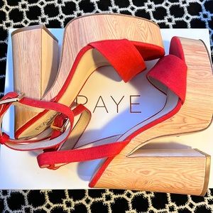 Raye red heel sandals